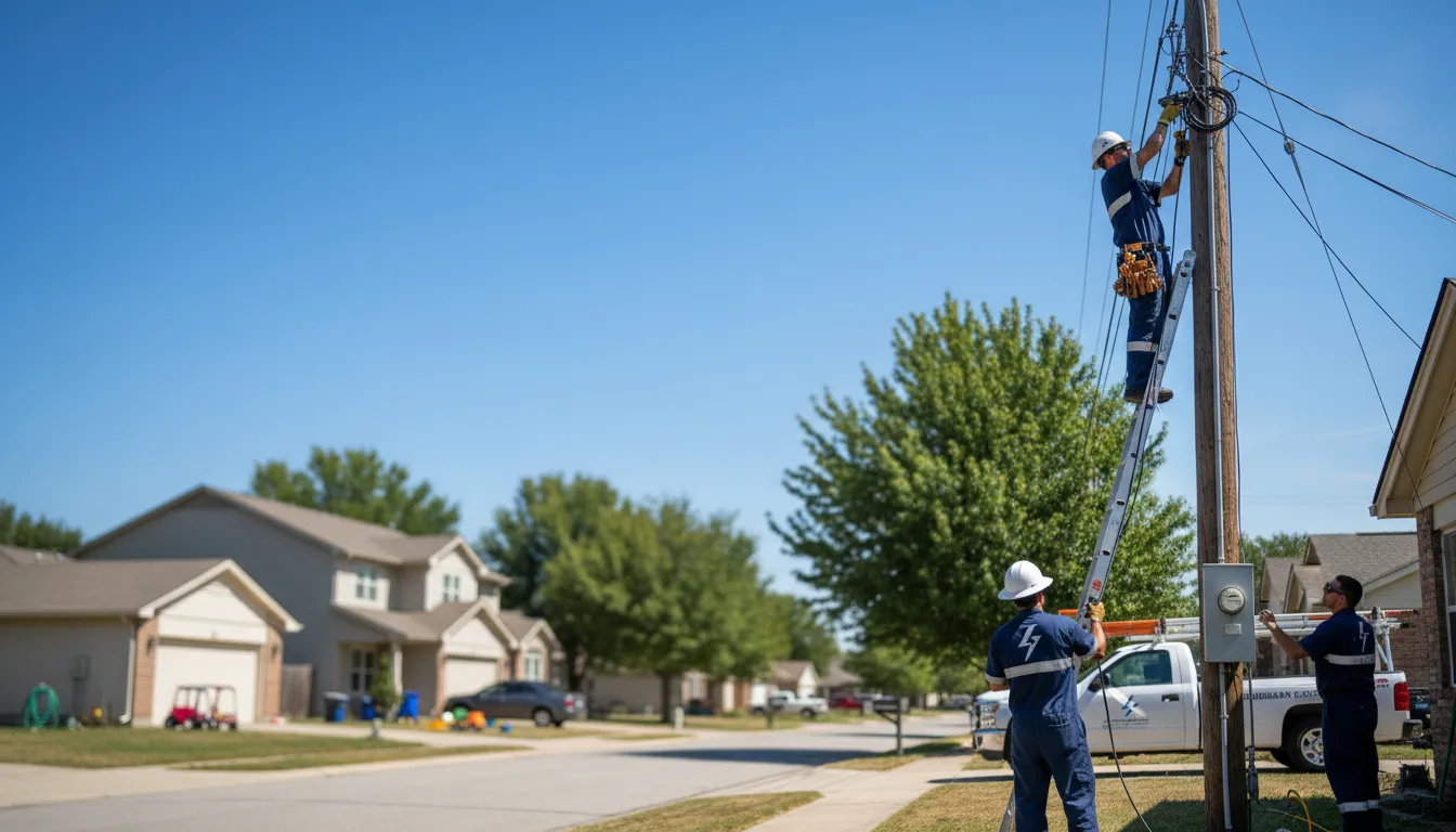 Residential electrician providing installation services in Parker, KS